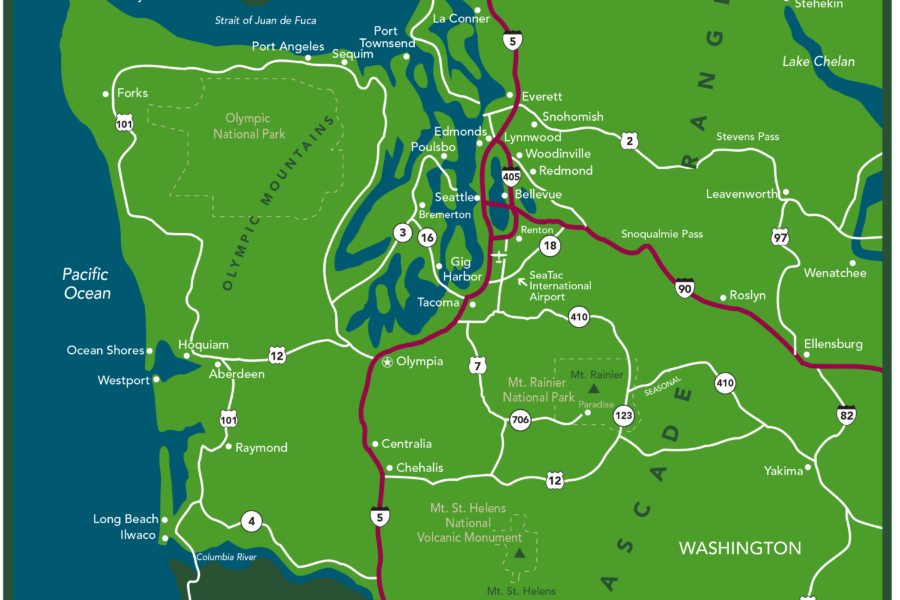 Western Washington Map Of Cities 7787