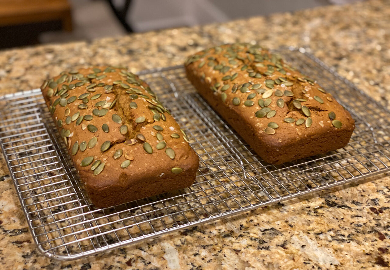 finished pumpkin bread